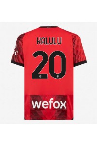 AC Milan Pierre Kalulu #20 Jalkapallovaatteet Kotipaita 2023-24 Lyhythihainen